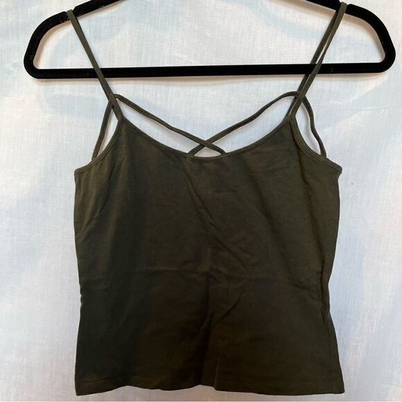 Charlotte Russe Tank tshirt  2 piece. green Medium NWOT - Picture 3 of 13